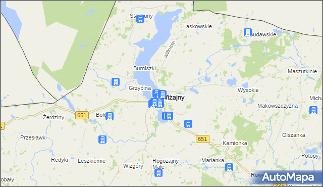mapa Wiżajny, Wiżajny na mapie Targeo