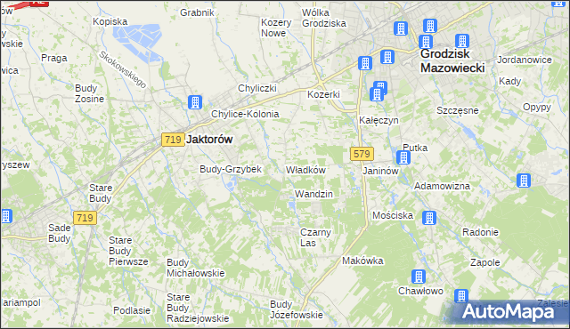 mapa Władków, Władków na mapie Targeo