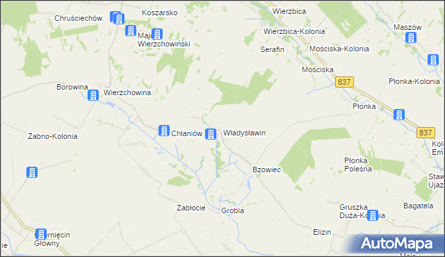 mapa Władysławin, Władysławin na mapie Targeo