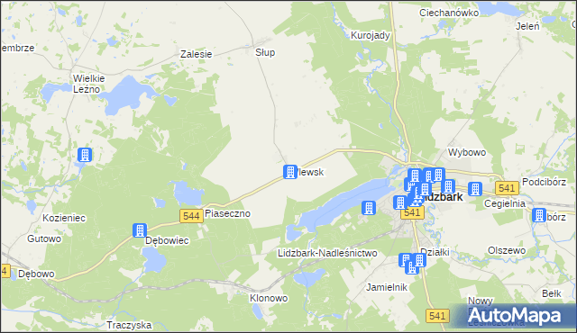 mapa Wlewsk, Wlewsk na mapie Targeo