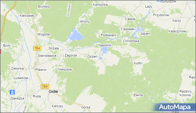 mapa Włynice, Włynice na mapie Targeo