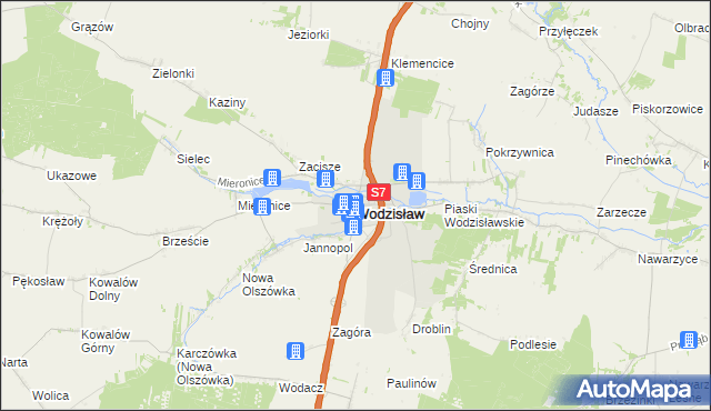 mapa Wodzisław, Wodzisław na mapie Targeo