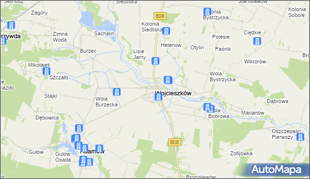 mapa Wojcieszków, Wojcieszków na mapie Targeo