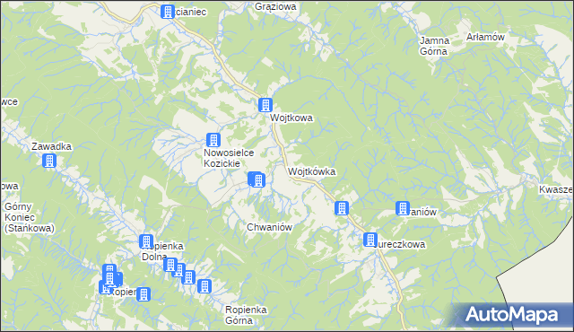mapa Wojtkówka, Wojtkówka na mapie Targeo