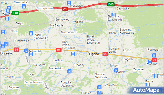 mapa Wola Dębińska, Wola Dębińska na mapie Targeo