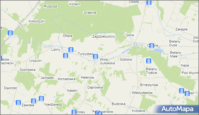 mapa Wola Gułowska, Wola Gułowska na mapie Targeo