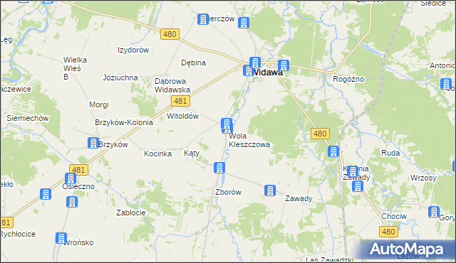 mapa Wola Kleszczowa, Wola Kleszczowa na mapie Targeo