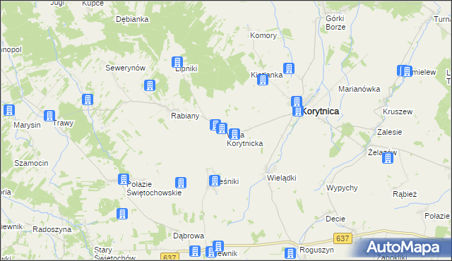 mapa Wola Korytnicka, Wola Korytnicka na mapie Targeo
