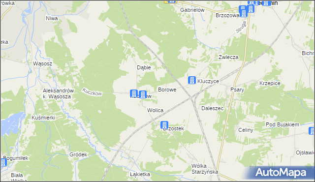 mapa Wola Kuczkowska, Wola Kuczkowska na mapie Targeo