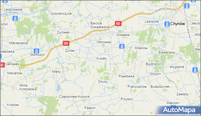mapa Wola Kukalska, Wola Kukalska na mapie Targeo