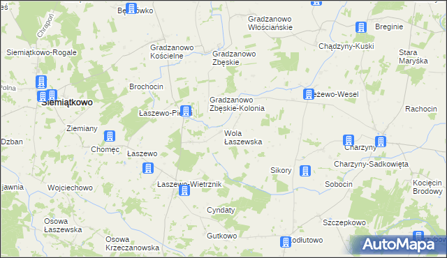 mapa Wola Łaszewska, Wola Łaszewska na mapie Targeo