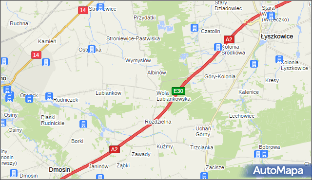 mapa Wola Lubiankowska, Wola Lubiankowska na mapie Targeo