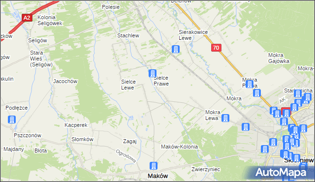 mapa Wola Makowska, Wola Makowska na mapie Targeo