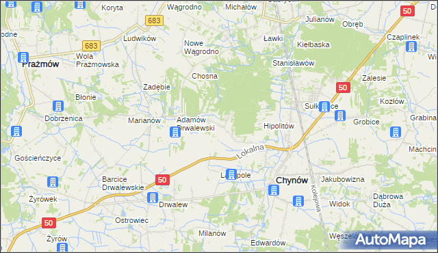 mapa Wola Pieczyska, Wola Pieczyska na mapie Targeo