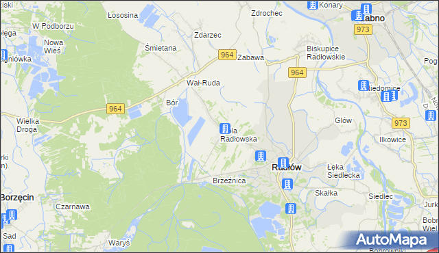 mapa Wola Radłowska, Wola Radłowska na mapie Targeo