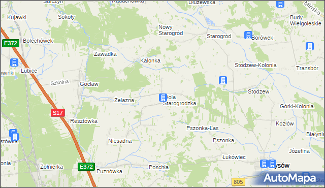 mapa Wola Starogrodzka, Wola Starogrodzka na mapie Targeo