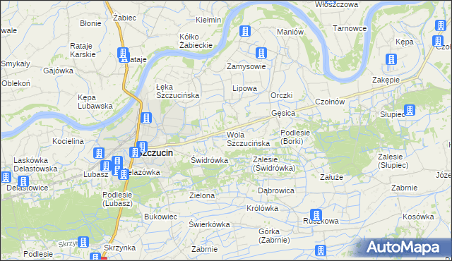 mapa Wola Szczucińska, Wola Szczucińska na mapie Targeo