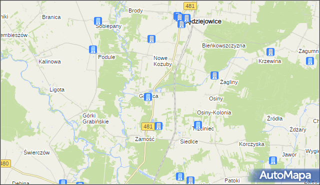 mapa Wola Wężykowa, Wola Wężykowa na mapie Targeo