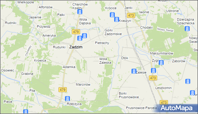 mapa Wola Zaleska, Wola Zaleska na mapie Targeo