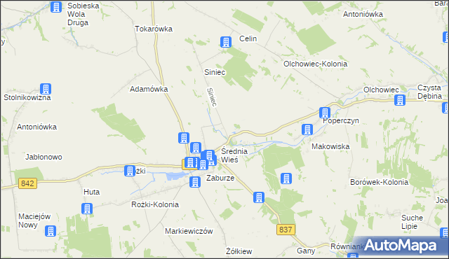 mapa Wola Żółkiewska, Wola Żółkiewska na mapie Targeo