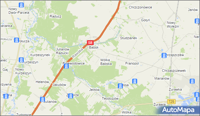 mapa Wólka Babska, Wólka Babska na mapie Targeo