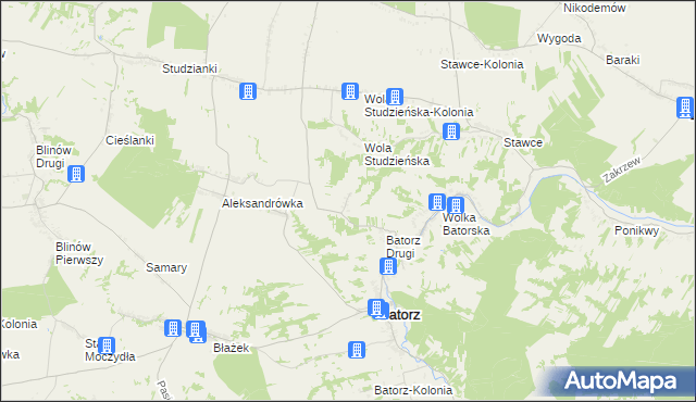 mapa Wólka Batorska-Kolonia, Wólka Batorska-Kolonia na mapie Targeo