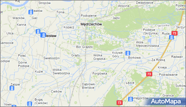 mapa Wólka Grądzka, Wólka Grądzka na mapie Targeo