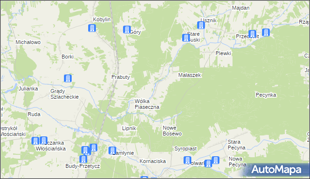 mapa Wólka Grochowa, Wólka Grochowa na mapie Targeo