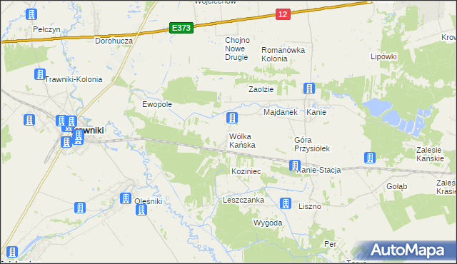 mapa Wólka Kańska, Wólka Kańska na mapie Targeo
