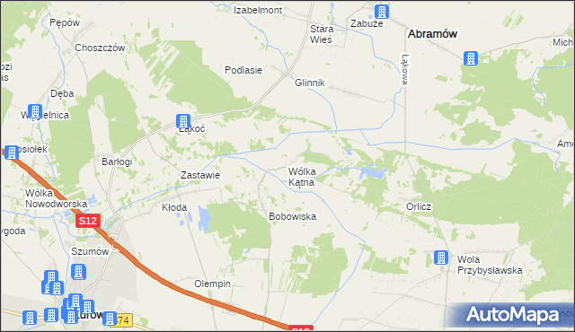 mapa Wólka Kątna, Wólka Kątna na mapie Targeo