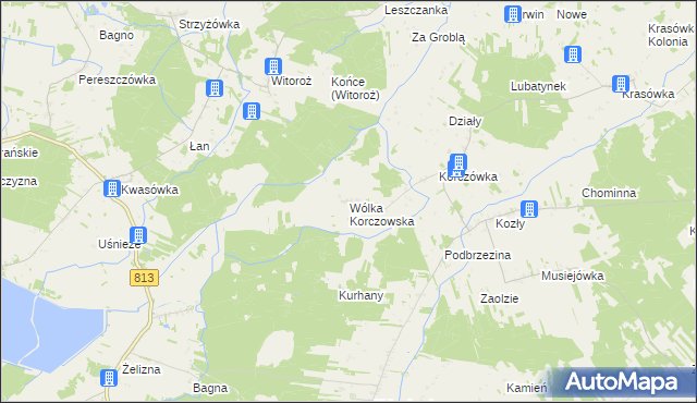 mapa Wólka Korczowska, Wólka Korczowska na mapie Targeo