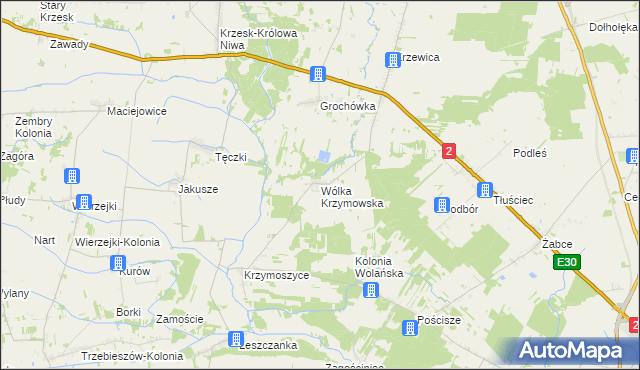 mapa Wólka Krzymowska, Wólka Krzymowska na mapie Targeo