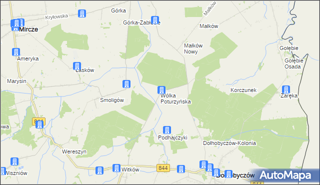 mapa Wólka Poturzyńska, Wólka Poturzyńska na mapie Targeo