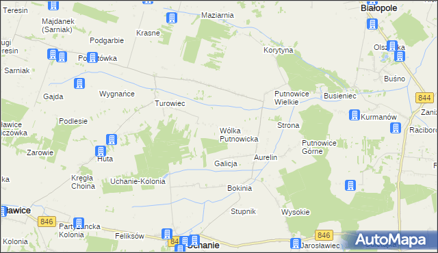 mapa Wólka Putnowicka, Wólka Putnowicka na mapie Targeo