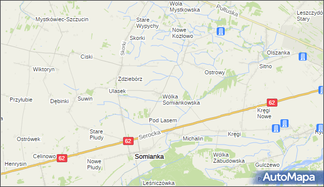 mapa Wólka Somiankowska, Wólka Somiankowska na mapie Targeo