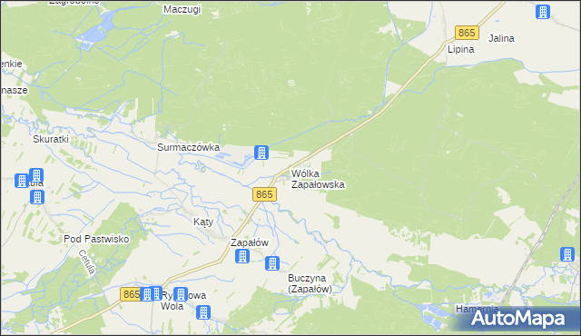 mapa Wólka Zapałowska, Wólka Zapałowska na mapie Targeo
