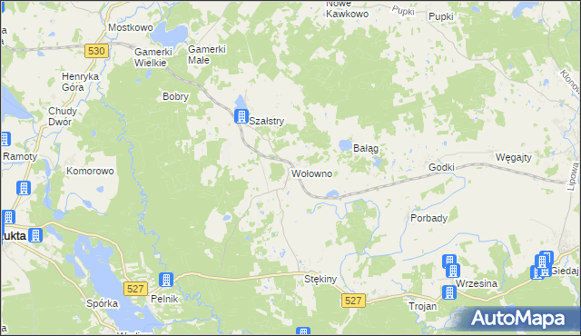mapa Wołowno, Wołowno na mapie Targeo