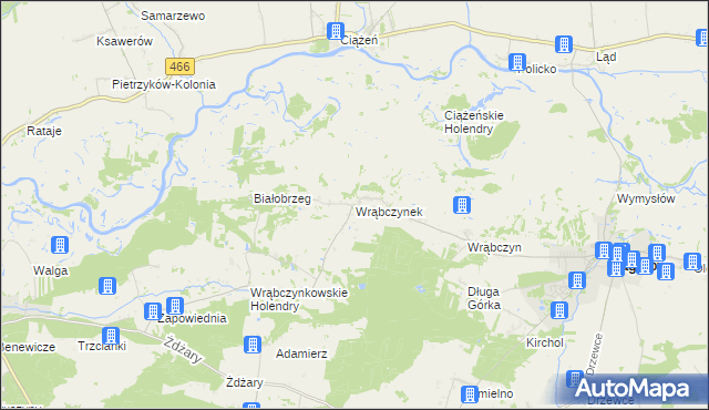mapa Wrąbczynek, Wrąbczynek na mapie Targeo