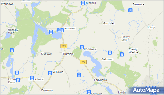 mapa Wracławek, Wracławek na mapie Targeo