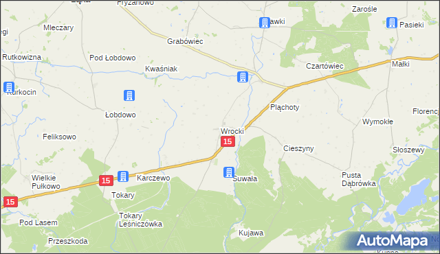 mapa Wrocki, Wrocki na mapie Targeo