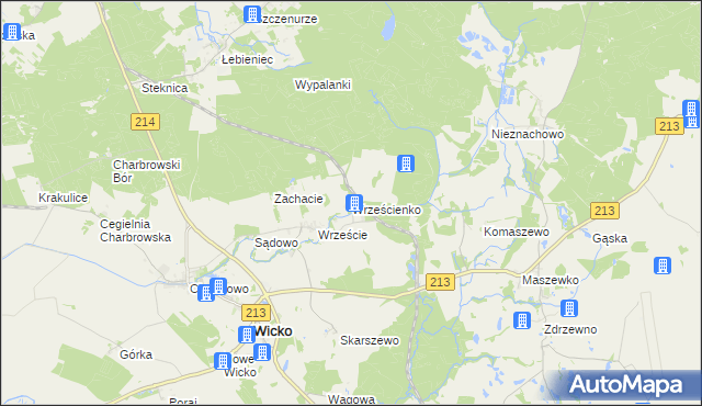 mapa Wrześcienko, Wrześcienko na mapie Targeo