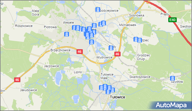 mapa Wydrowice gmina Niemodlin, Wydrowice gmina Niemodlin na mapie Targeo