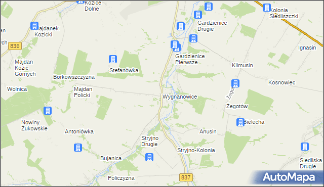 mapa Wygnanowice, Wygnanowice na mapie Targeo