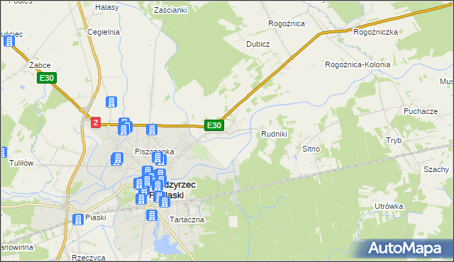 mapa Wysokie gmina Międzyrzec Podlaski, Wysokie gmina Międzyrzec Podlaski na mapie Targeo