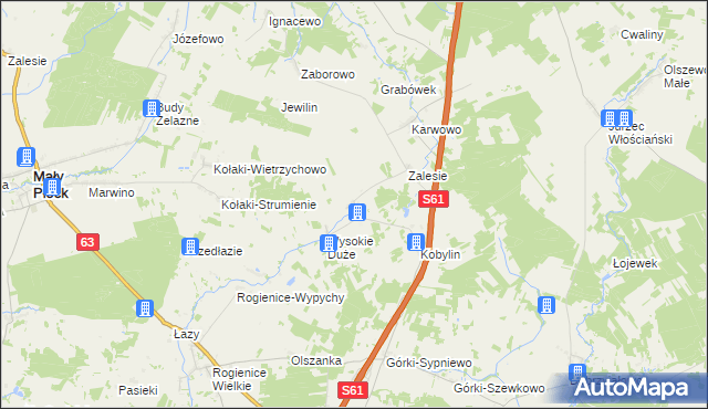 mapa Wysokie Małe, Wysokie Małe na mapie Targeo