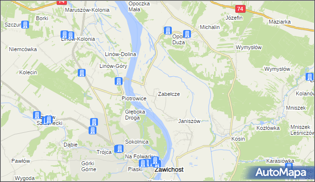 mapa Zabełcze, Zabełcze na mapie Targeo