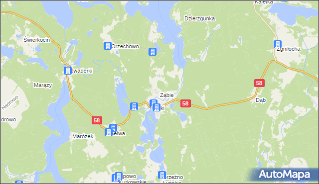 mapa Ząbie, Ząbie na mapie Targeo