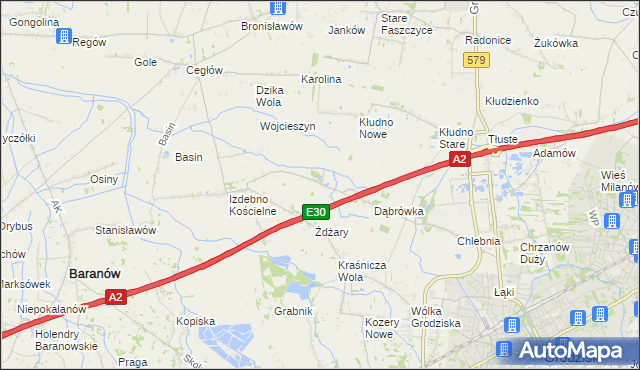 mapa Zabłotnia, Zabłotnia na mapie Targeo