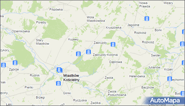 mapa Zabruzdy-Kolonia, Zabruzdy-Kolonia na mapie Targeo