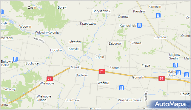 mapa Żądło, Żądło na mapie Targeo